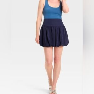 NWT a new day Navy Bubble Mini Skirt